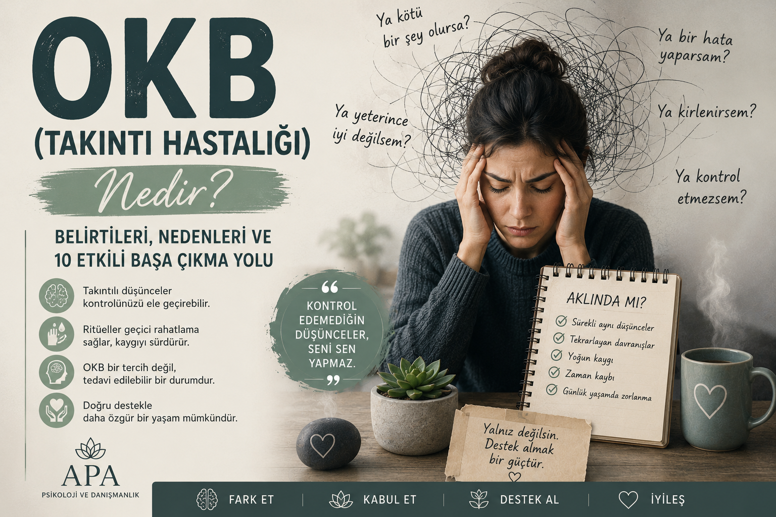OKB (Takıntı Hastalığı) Nedir? Belirtileri, Nedenleri ve 10 Etkili Başa Çıkma Yolu